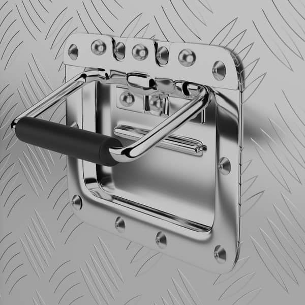 Låsbar transportverktygslåda i aluminium 150 l 124 x 38,5 x 38,5 cm