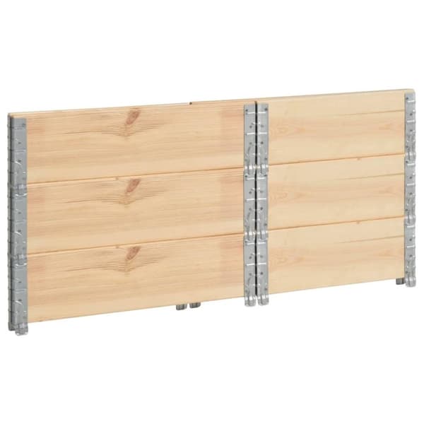 vidaXL Kuormalavan reunukset 3 kpl 60x80 cm täysi mänty