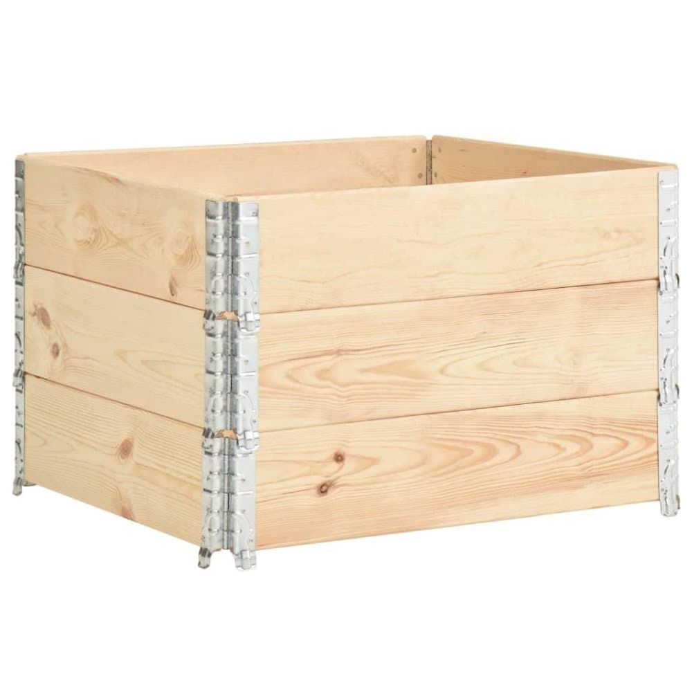 vidaXL Pallkrage 3 st 100x100 cm massiv furu