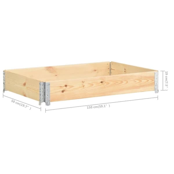vidaXL Pallekarm 50x150 cm heltre furu