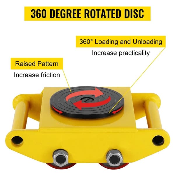 2st 13200lbs belastning 360° roterbar stål mekanisk palltruck,inbyggd dragstång
