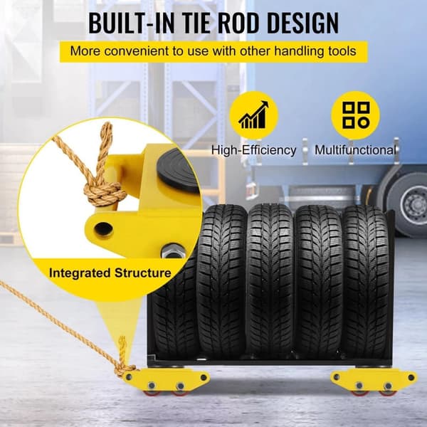 2st 13200lbs belastning 360° roterbar stål mekanisk palltruck,inbyggd dragstång