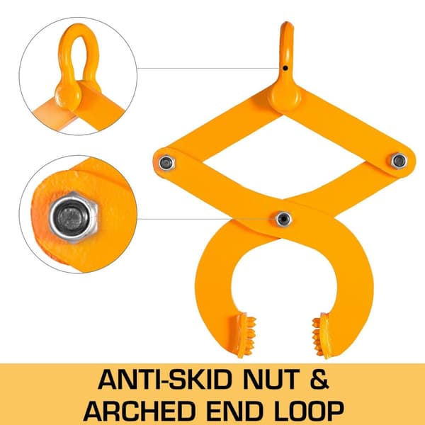 3 ton dragkapacitet Pall avdragare klämma, lätt att dra, solid stålkonstruktion, konvex tandchuck, Antisladdmutter och välvd ändögla, bred applikation