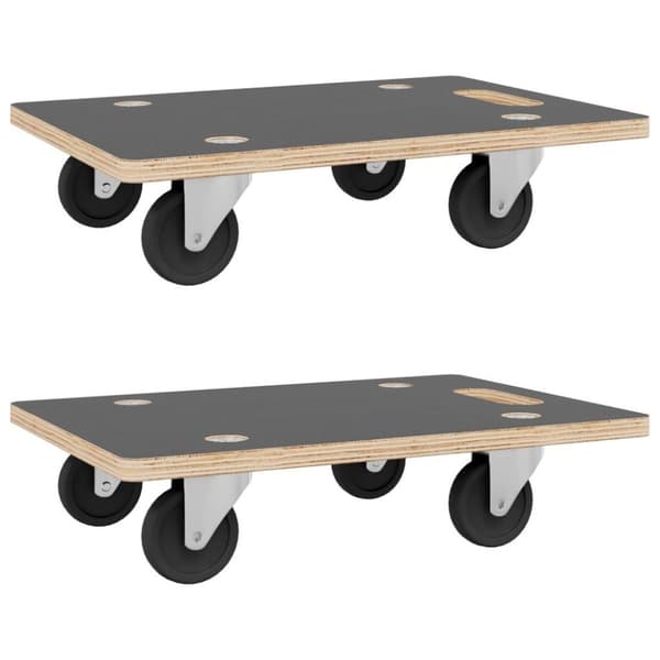 vidaXL Transporttraller 2 stk rektangulær 60x40x11,5 cm 250 kg
