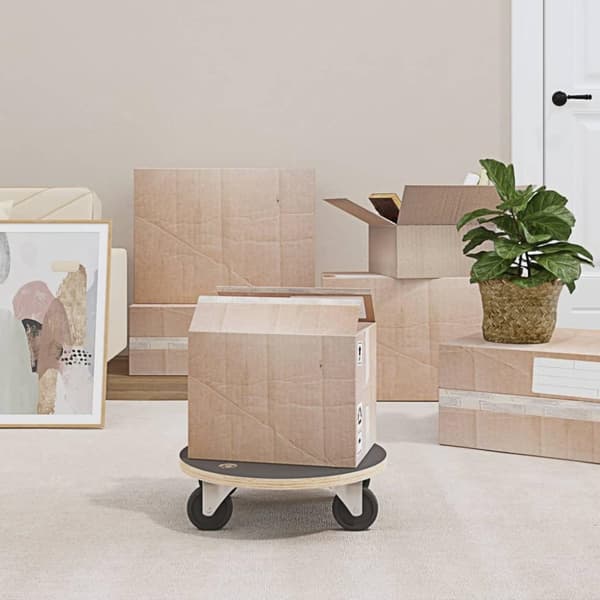 vidaXL Transporttraller 2 stk rund Ø38x11,5 cm 250 kg