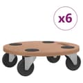 Miniatyrbillede 1 af 9: vidaXL dollyvogne 6 stk. konstrueret træ rund