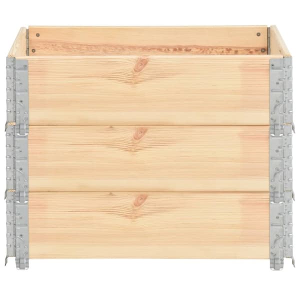 pallerammer 3 stk. 60x80 cm massivt fyrretræ