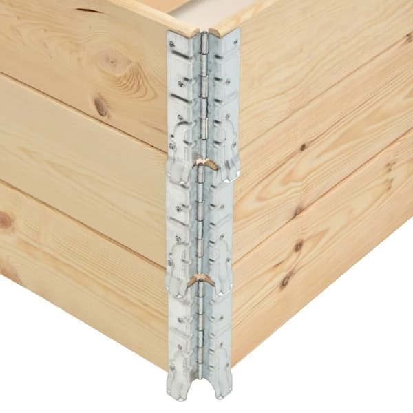 pallerammer 3 stk. 60x80 cm massivt fyrretræ