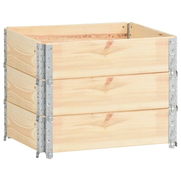 pallerammer 3 stk. 60x80 cm massivt fyrretræ