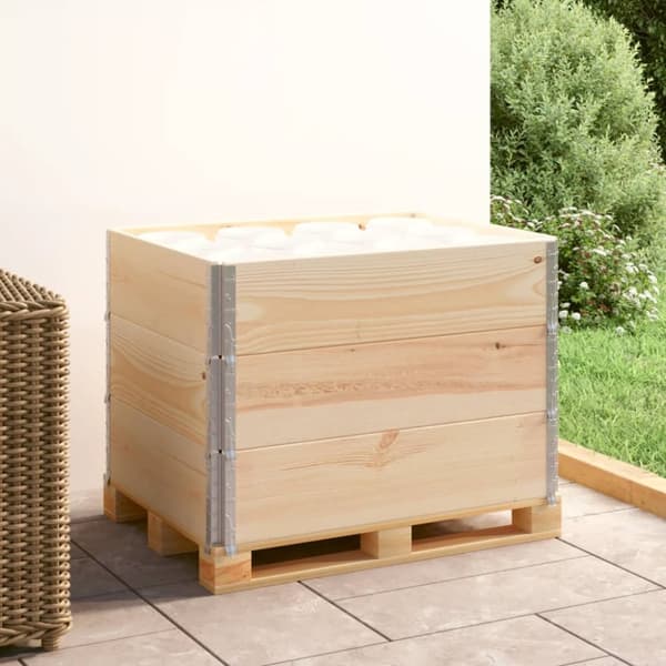 pallerammer 3 stk. 60x80 cm massivt fyrretræ