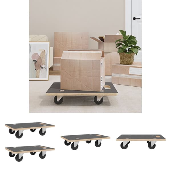 The Living Store Transportplatta 2 st rektangulär 60x40x11,5 cm -  Pall- & lastningsplattformar