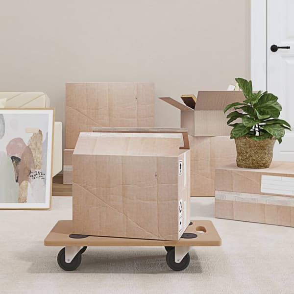 The Living Store Transportplatta 2 st rektangulär konstruerat trä -  Pall- & lastningsplattformar