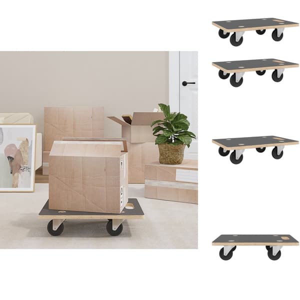 Paller & læsseplatforme - Living dollyvogne 2 stk. 50x35x11,5 cm rektangulær