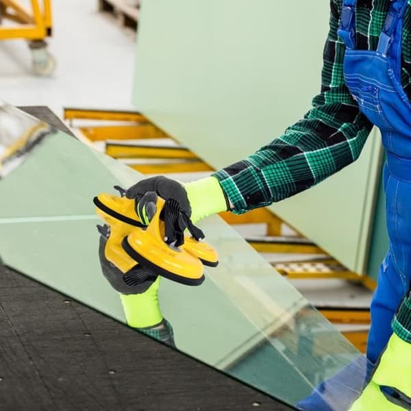 XMTECH Set med 2 aluminiumglas sugkoppar med tre kuddar Lastkapacitet 120 kg, för att flytta glas, kaross,