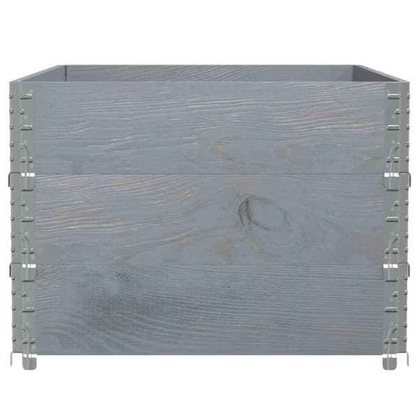 vidaXL Pallekarmer 3 stk grå 120x80 cm heltre furu