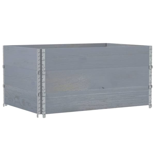 vidaXL Pallekarmer 3 stk grå 120x80 cm heltre furu