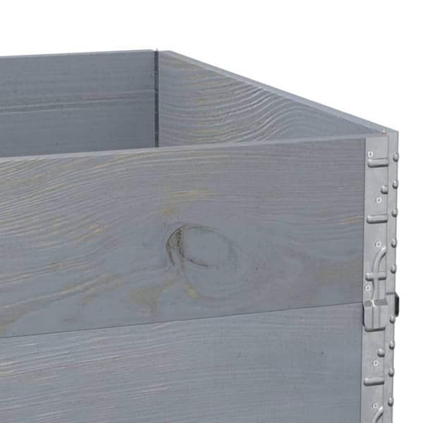 vidaXL Pallekarmer 3 stk grå 120x80 cm heltre furu
