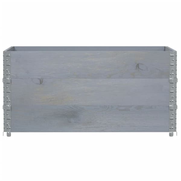 vidaXL Pallekarmer 3 stk grå 120x80 cm heltre furu