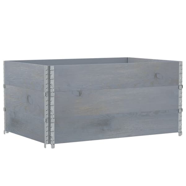 vidaXL Pallekarmer 3 stk grå 120x80 cm heltre furu