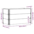 Miniatyrbilde 7 av 8: vidaXL Pallekarmer 3 stk svart 100x50 cm heltre furu