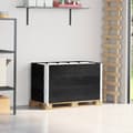 Miniatyrbilde 8 av 8: vidaXL Pallekarmer 3 stk svart 100x50 cm heltre furu