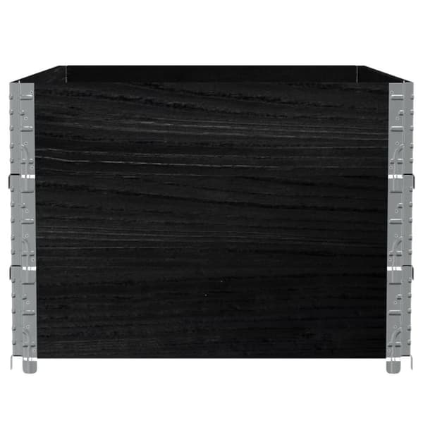 vidaXL Pallekarmer 3 stk svart 120x80 cm heltre furu