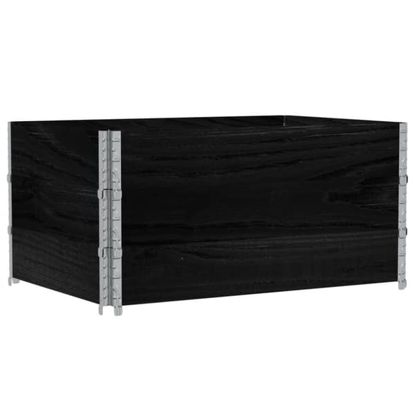 vidaXL Pallekarmer 3 stk svart 120x80 cm heltre furu