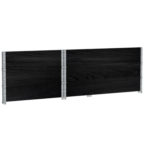 vidaXL Pallekarmer 3 stk svart 120x80 cm heltre furu