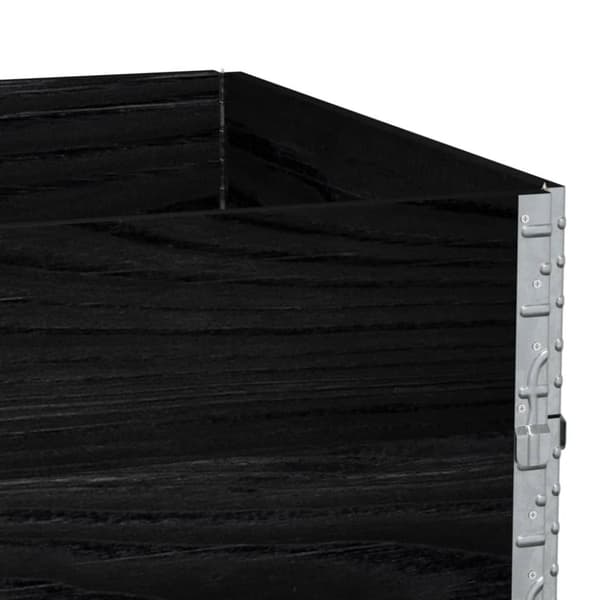vidaXL Pallekarmer 3 stk svart 120x80 cm heltre furu