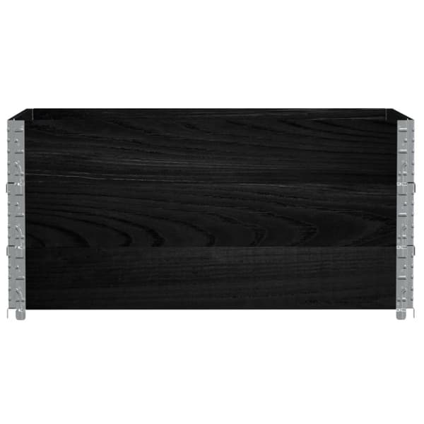 vidaXL Pallekarmer 3 stk svart 120x80 cm heltre furu