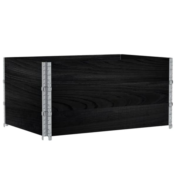 vidaXL Pallekarmer 3 stk svart 120x80 cm heltre furu