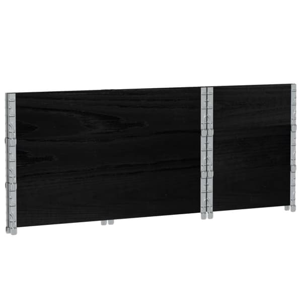 vidaXL pallerammer 3 stk. 100x50 cm massivt fyrretræ sort