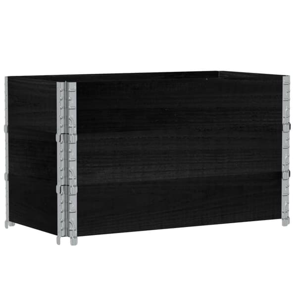 vidaXL pallerammer 3 stk. 100x50 cm massivt fyrretræ sort