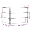 Pikkukuva 7 / 8: vidaXL Kuormalavan reunukset 3 kpl musta 80x60 cm täysi mänty