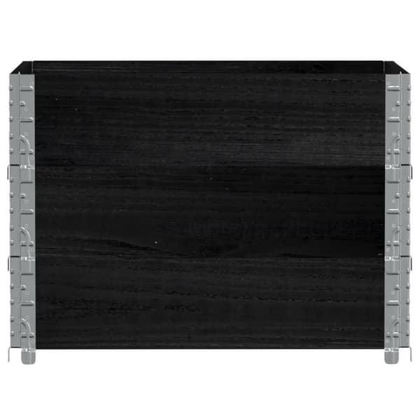 vidaXL Kuormalavan reunukset 3 kpl musta 80x60 cm täysi mänty