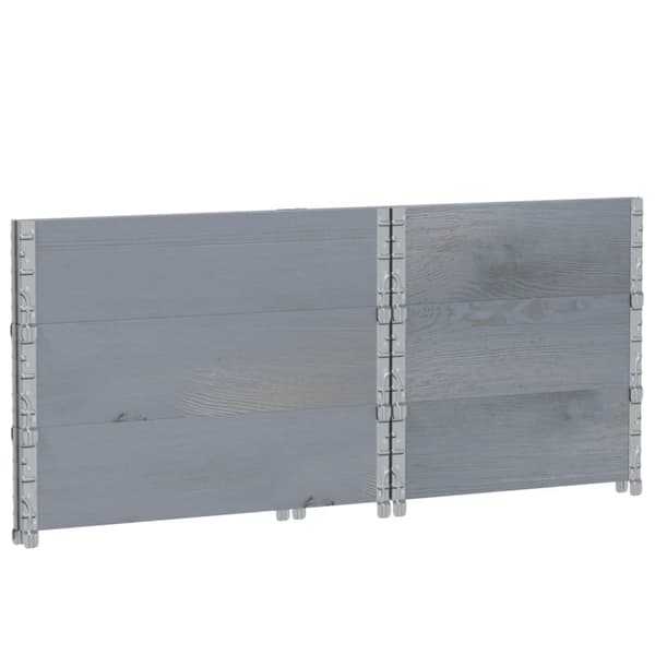 vidaXL Pallekarmer 3 stk grå 80x60 cm heltre furu