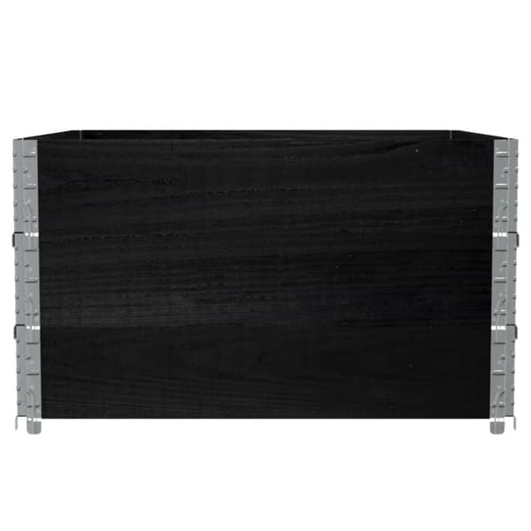 vidaXL pallerammer 3 stk. 100x100 cm massivt fyrretræ sort
