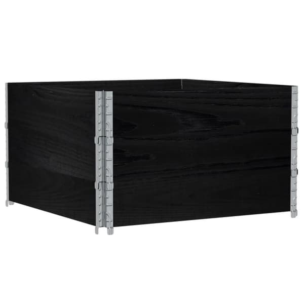 vidaXL pallerammer 3 stk. 100x100 cm massivt fyrretræ sort