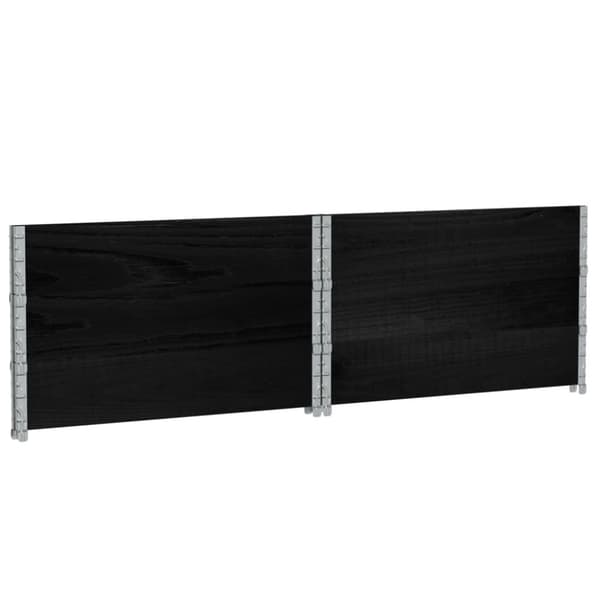 vidaXL pallerammer 3 stk. 100x100 cm massivt fyrretræ sort