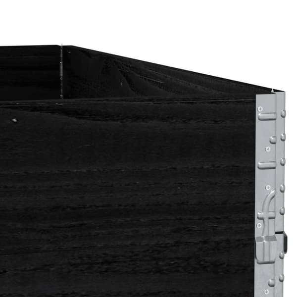 vidaXL pallerammer 3 stk. 100x100 cm massivt fyrretræ sort