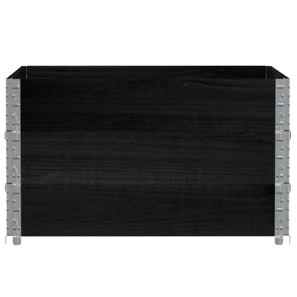 vidaXL pallerammer 3 stk. 100x100 cm massivt fyrretræ sort