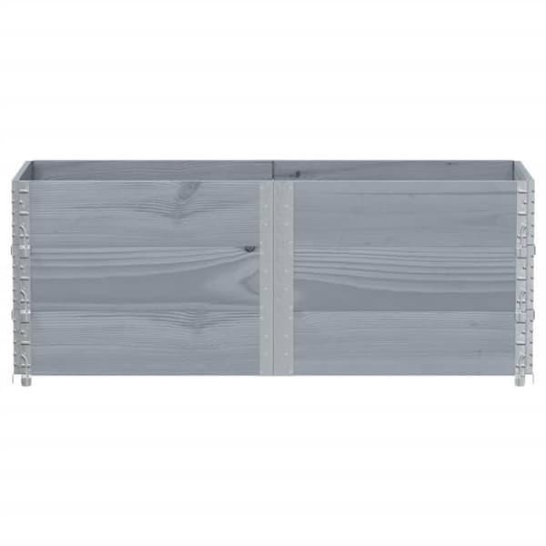 vidaXL Pallekarmer 3 stk grå 150x50 cm heltre furu