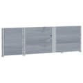 Pikkukuva 3 / 7: vidaXL Kuormalavan reunukset 3 kpl harmaa 150x50 cm täysi mänty