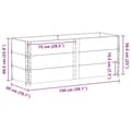 Pikkukuva 6 / 7: vidaXL Kuormalavan reunukset 3 kpl harmaa 150x50 cm täysi mänty