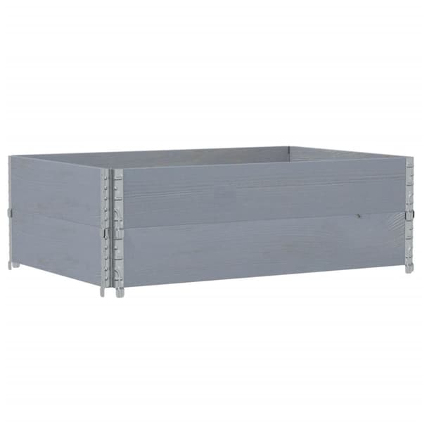 vidaXL pallerammer 2 stk. 120x80 cm massivt fyrretræ grå
