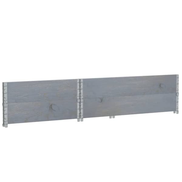 vidaXL pallerammer 2 stk. 120x80 cm massivt fyrretræ grå