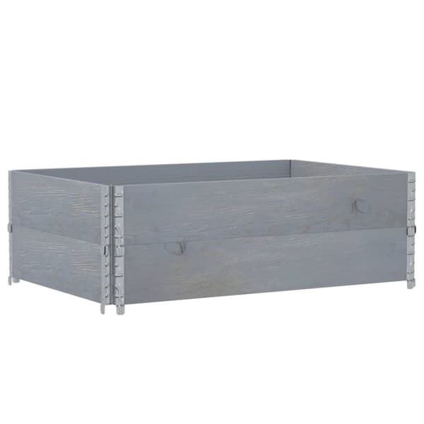 vidaXL Pallekarmer 2 stk grå 120x80 cm heltre furu