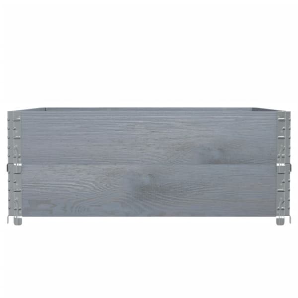 vidaXL Pallekarmer 2 stk grå 100x100 cm heltre furu