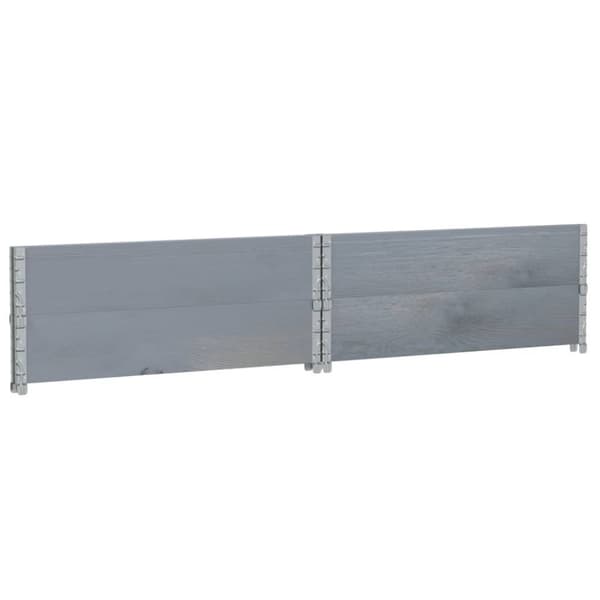 vidaXL Pallekarmer 2 stk grå 100x100 cm heltre furu