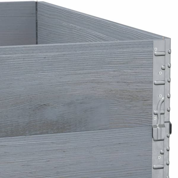 vidaXL Pallekarmer 2 stk grå 100x100 cm heltre furu